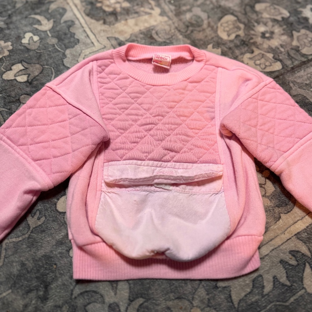 Vintage 90s “wear me” pink sweatshirt toddler size 4-5